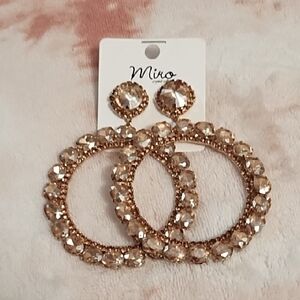 Miro Gold Crystal Statement Earrings